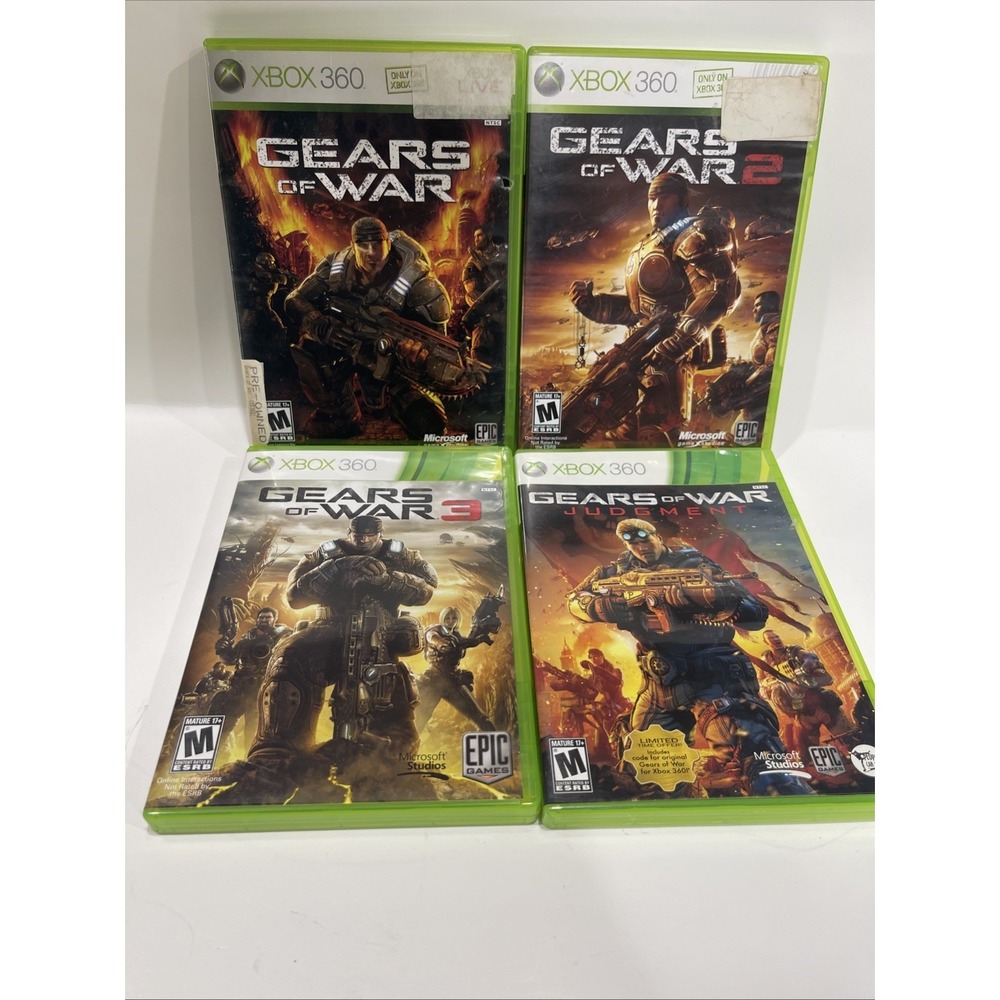 Xbox 360 Gears of War 1 2 3 Judgment Game Lot Of 4